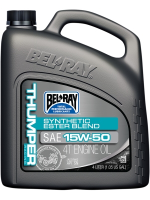 BEL RAY Thumper® Racing Synthetic Ester Blend 4T Engine Oil 15W50 4L
